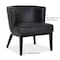 Officesource Bowery Collection Barrel Back Arm Chair with Black Wood Legs 5209VBK - alternate 6